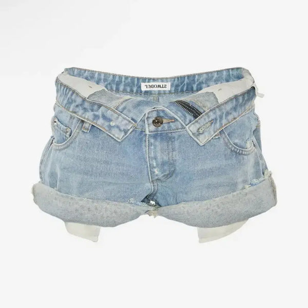 [BUNJANG] Two Two Layered Denim Shorts / 이투둘 레이어드 데님 숏팬츠