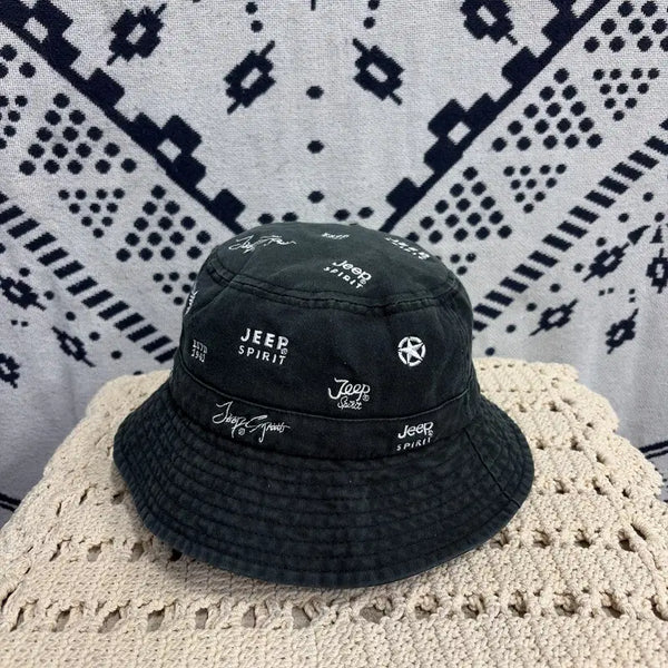 [BUNJANG] Jeep Multi Logo Bucket Hat / [F] 지프 멀티로고 버킷햇 벙거지 모자