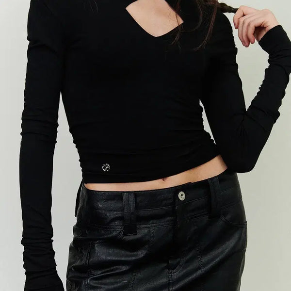 [BUNJANG] Pain Or Pleasure Leather Mini Skirt / 페인오어플레져 새틴 미니스커트