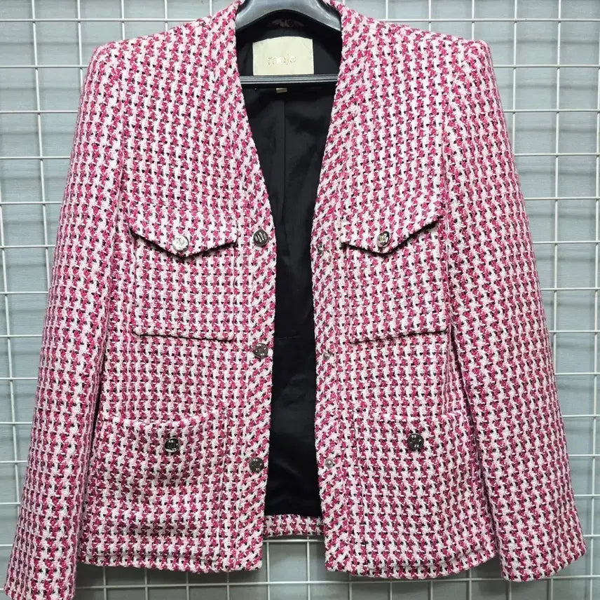 [BUNJANG] Maje Women's Tweed Jacket Pink / maje 마쥬 여성용 트위드 자켓