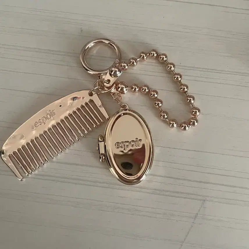 [BUNJANG] Espoir Comb + Mirror Keyring / 에스쁘아 빗+거울 키링