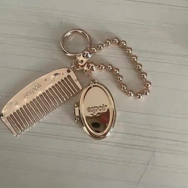 [BUNJANG] Espoir Comb + Mirror Keyring / 에스쁘아 빗+거울 키링