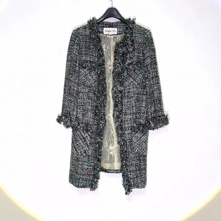 [BUNJANG] DONNA SUI Women's Tweed Long Jacket / DONNA SUI 도나수이 여성 트위드 롱자켓