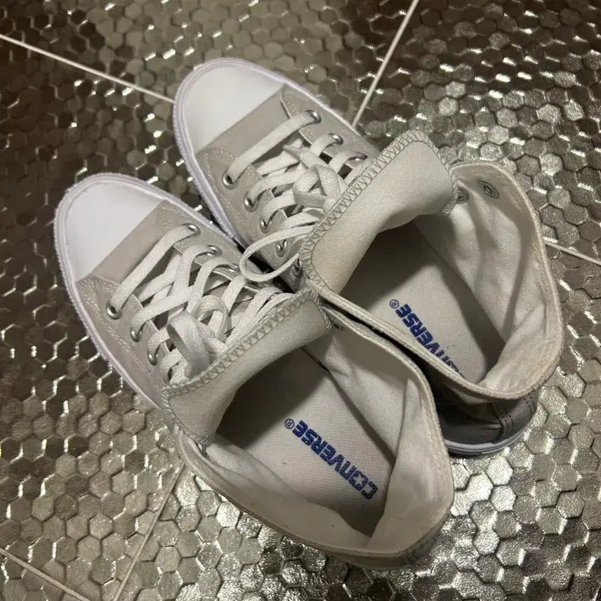[BUNJANG] Converse High-Top Gray Sneakers / 컨버스 하이탑 회색 스니커즈