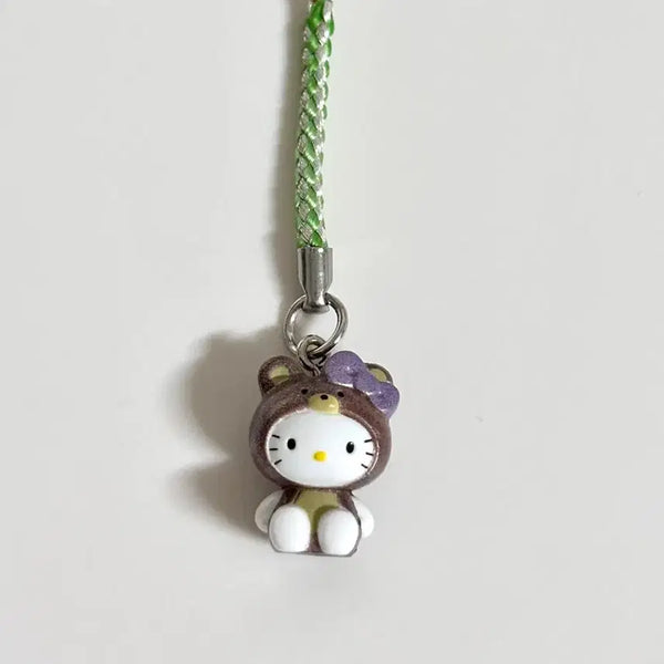 [BUNJANG] Hello Kitty Hokkaido Limited Edition Bear Strap Keychain (2001) / 헬로키티 고전키티 훗카이도 지역한정 곰 스트랩 키링
