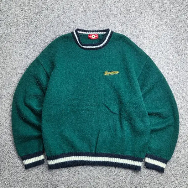 [BUNJANG] Converse Preppy Knit Pullover Sweater Green L / 컨버스 프레피 니트 풀오버 스웨터 ( L ) / 13757