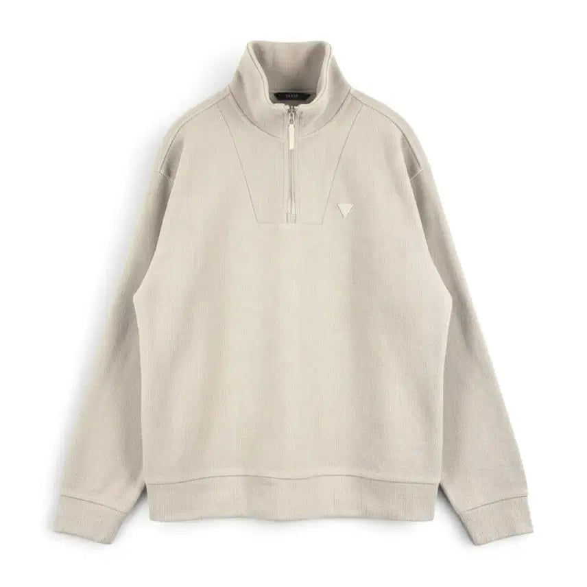 [BUNJANG] GUESS Half-Zip Pullover Knit Cream XL / (XL)게스 하프집업 풀오버 니트 크림