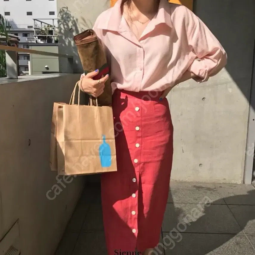 [BUNJANG] Sienne Roger Linen Skirt Small / 시엔느 로지 린넨 스커트 스몰