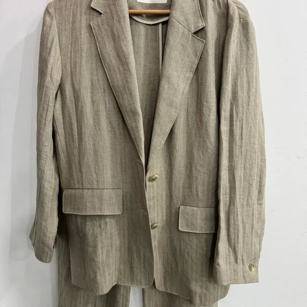 [BUNJANG] BEAKER Beige Textured Suit Set / BEAKER 비이커 셋업