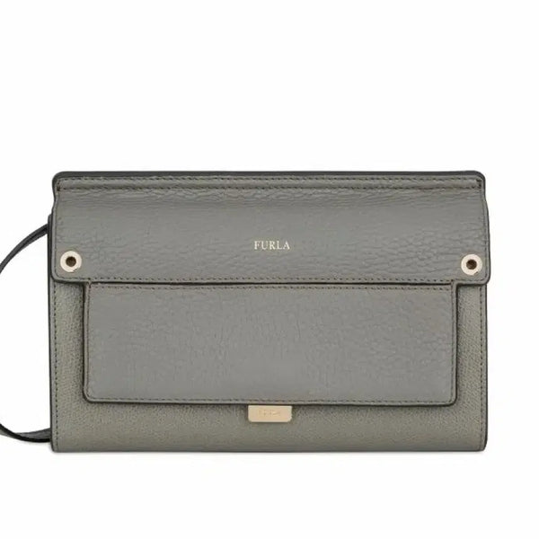 [BUNJANG] FURLA Gray Leather Shoulder Bag / 훌라 숄더백 그레이