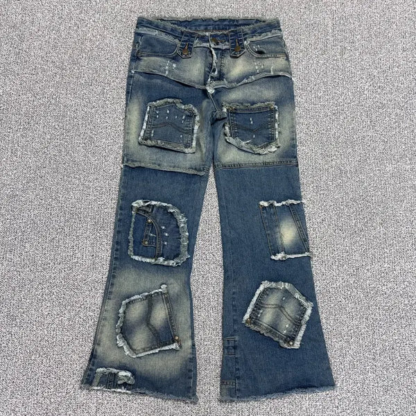 [BUNJANG] Y2K Vintage Multi-Pocket Bootcut Denim Pants / 28 Y2K 빈티지 멀티 포켓 부츠컷 데님 팬츠 0924