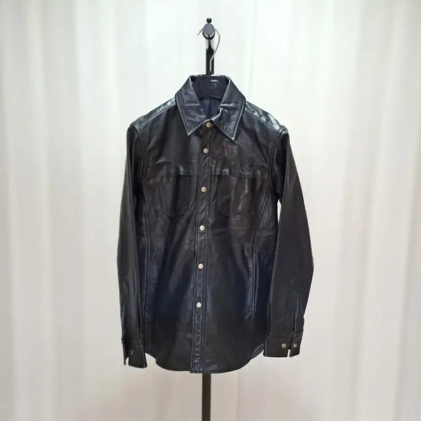 [BUNJANG] ABAHOUSE Suede Leather Shirt Size 2 / (택포) ABAHOUSE 아바하우스 산양가죽 셔츠 2 B642