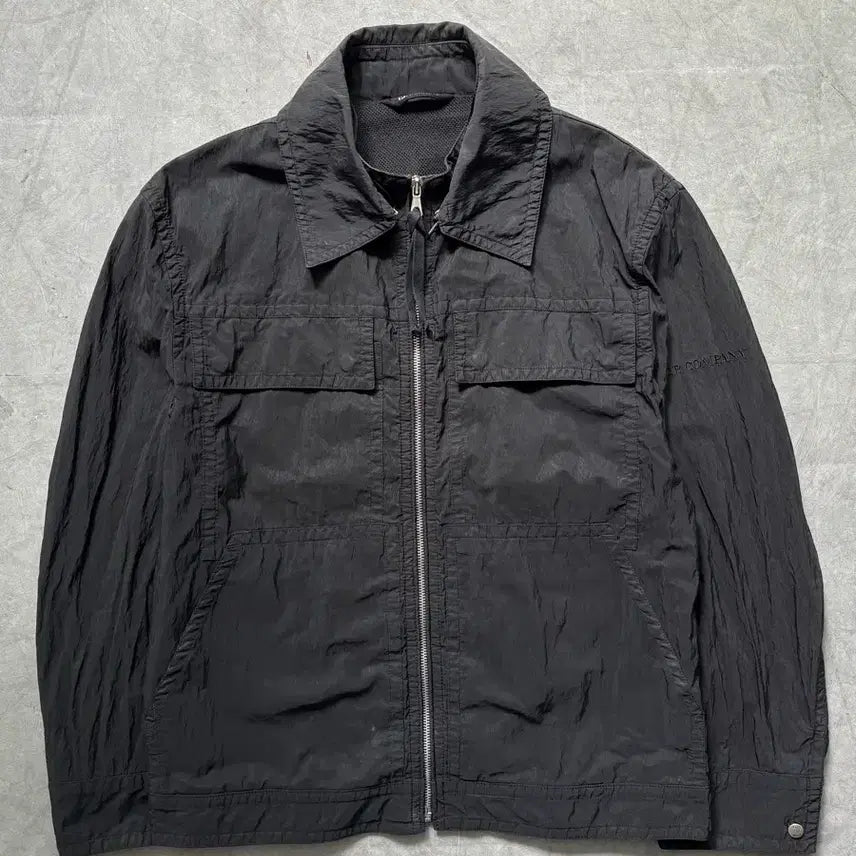 [BUNJANG] C.P. Company Black Nylon Collar Two-Way Jacket / C.P. Company 씨피컴퍼니 블랙 나일론 카라 투웨이 자켓