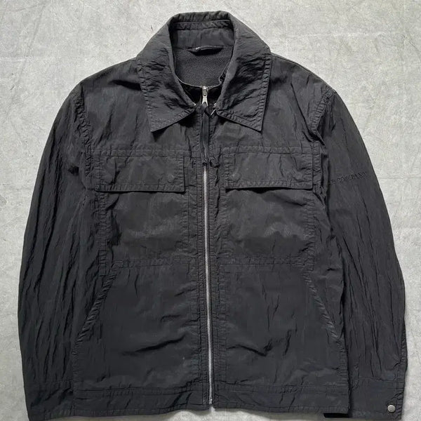 [BUNJANG] C.P. Company Black Nylon Collar Two-Way Jacket / C.P. Company 씨피컴퍼니 블랙 나일론 카라 투웨이 자켓