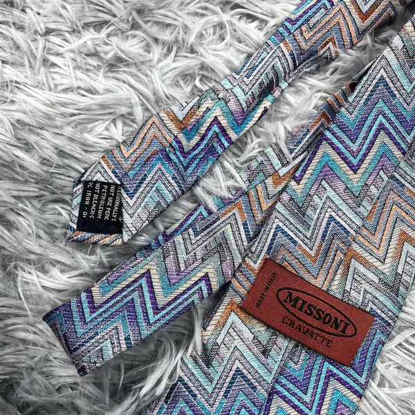 [BUNJANG] 00s Missoni Archive Pattern Ethnic Tie / 00s 미쏘니 아카이브 패턴 에스닉 넥타이 5977
