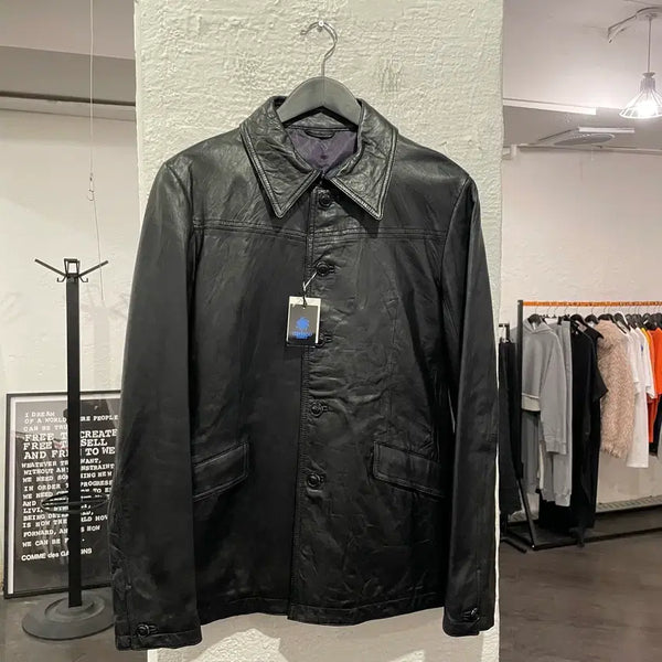 [BUNJANG] Tornado Mart Lambskin Leather Jacket / 토네이도 마트 양가죽 레더자켓