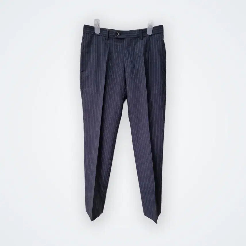 [BUNJANG] Visaruno Striped Slacks Navy / [76] 비사루노 스트라이프 슬랙스 네이비