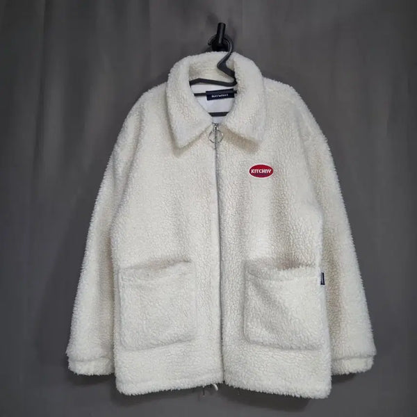 [BUNJANG] Kitchni Boa Fleece Padding Jacket Ivory / No.26 키치니 보아 양털 패딩 아이보리 자켓
