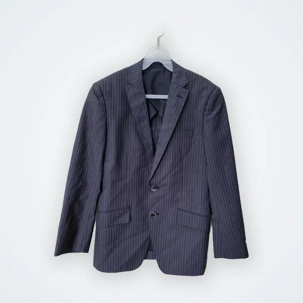 [BUNJANG] Visaruno Stripe Slim Fit Jacket Navy / [S] 비사루노 스트라이프 슬림핏 자켓 네이비