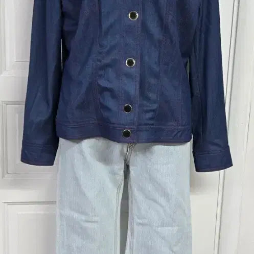 [BUNJANG] Escada Vintage Virgin Wool Denim-Look Jacket / ESCADA에스까다 빈티지 버진울 데님자켓