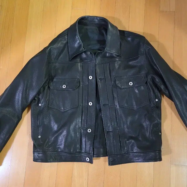 [BUNJANG] COEURE Goat Skin Trucker Jacket XL / 쿠어 고트스킨 트러커 XL