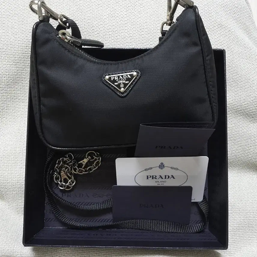[BUNJANG] Prada Re-Edition Tessuto Mini Hobo Bag / 프라다 리에디션 테수토 미니호보백 크로스겸용