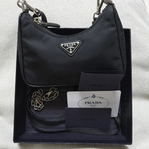 [BUNJANG] Prada Re-Edition Tessuto Mini Hobo Bag / 프라다 리에디션 테수토 미니호보백 크로스겸용