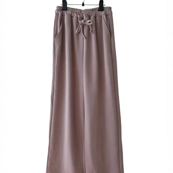 [BUNJANG] Beige Banding Wide Pants / F/베이지 밴딩 와이드팬츠