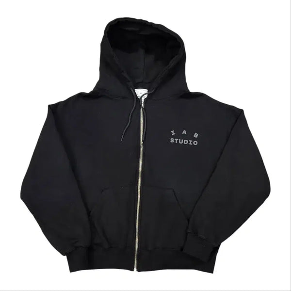 [BUNJANG] IAB Studio Hooded Zip-Up Black M / IAB 스튜디오 후드집업 블랙