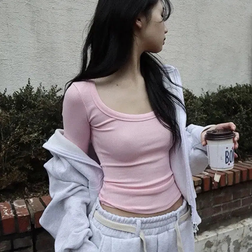[BUNJANG] Clatata Essential Basic Tee Cool Pink / 클라따 에센셜 베이직 티 쿨핑크