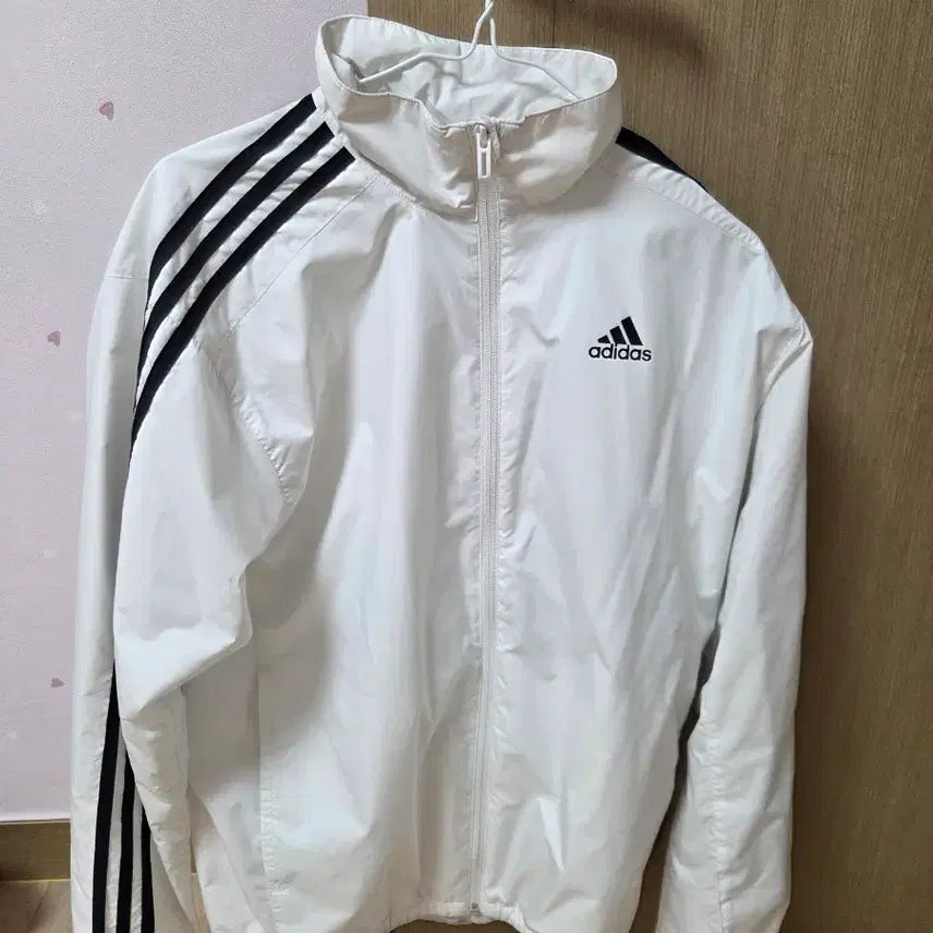 [BUNJANG] Adidas 3-Stripes Windbreaker White / 아디다스 삼선 바람막이 흰색