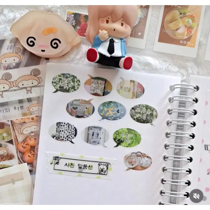 [BUNJANG] Peace Sculpture Speech Bubble Kiss Cut Sticker / 평화조각 사진말풍선 키스컷