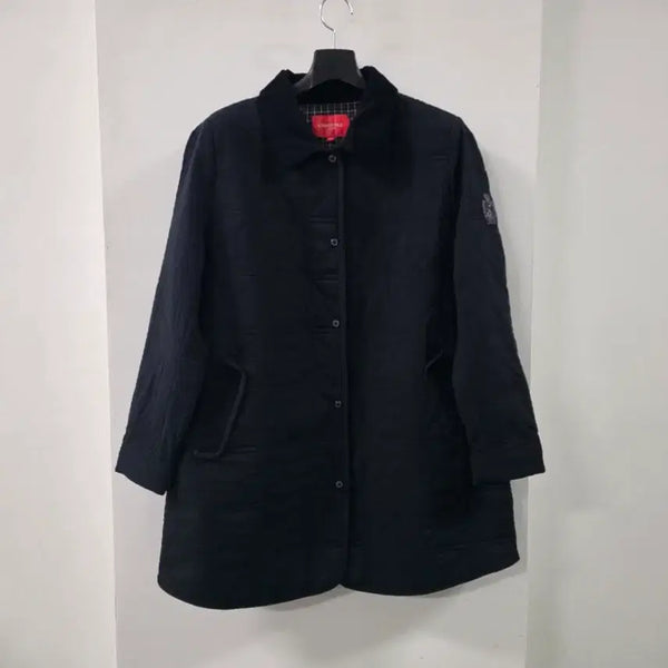 [BUNJANG] Crocodile Quilted Half-Zip Long Jacket / 크로커다일 가벼운 퀼팅 하프집업 롱자켓 여성 105