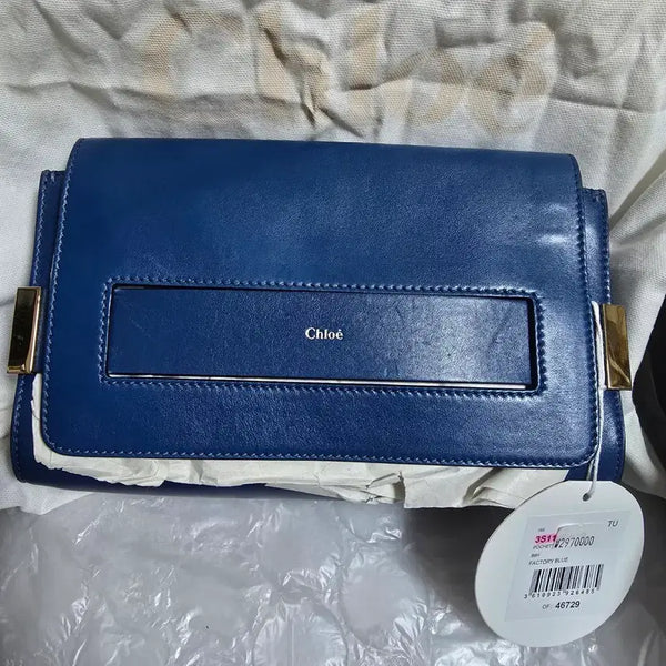 [BUNJANG] Chloé Blue Clutch Bag / 끌로에 블루 클러치백