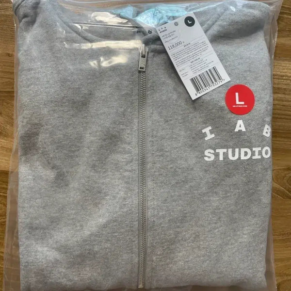 [BUNJANG] IAB Studio Hooded Zip-Up Sweatshirt Gray / (교환가능)아이앱 스튜디오 후드집업 그레이