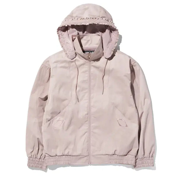 [BUNJANG] Mischief Bonnet Hood Jacket Pink Beige M / 미스치프 보넷 후드 자켓 핑크 베이지 M