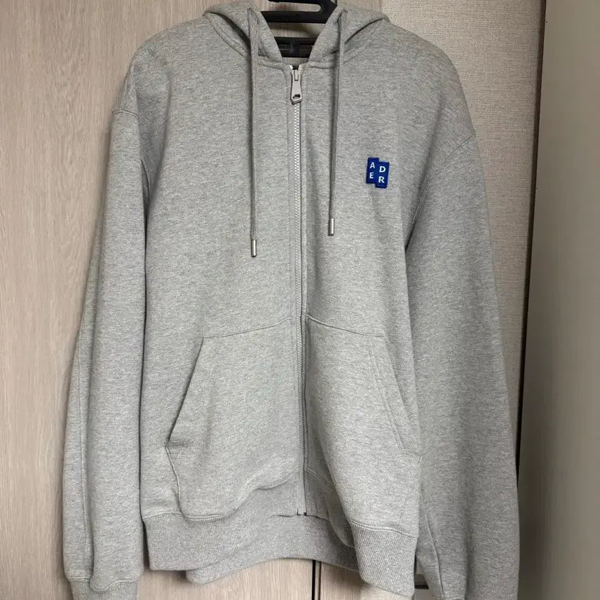 [BUNJANG] Ader Error x Significant Tag Hoodie Zip-up 01 Grey / 아더에러 시그니피컨트 태그 후드집업 01 그레이