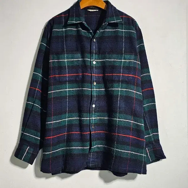 [BUNJANG] 100% Wool Tartan Check Shirt / 울100% 타탄체크 셔츠