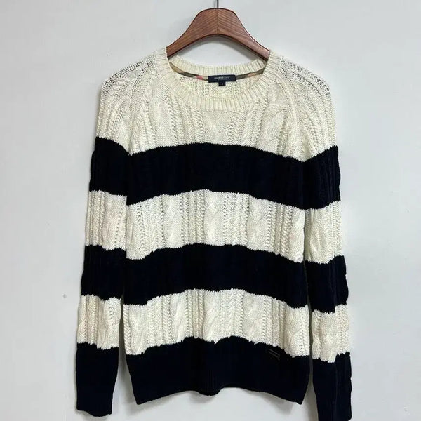 [BUNJANG] Burberry Striped Knit Top Women's L / 버버리 스트라이프 니트