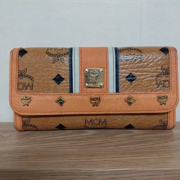 [BUNJANG] MCM Long Wallet Light Brown Orange / 여성 MCM 장지갑