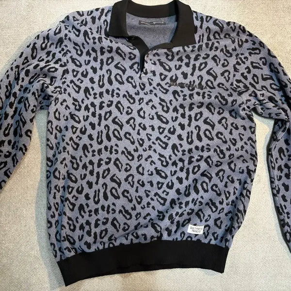 [BUNJANG] Wacko Maria Leopard Knit M / 와코마리아 레오파드 니트 M