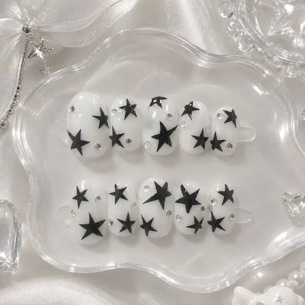 [BUNJANG] Star Cubic Embellished Nail Tips / 별 큐빅 장식 네일팁