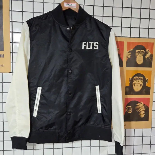 [BUNJANG] Feltics Baseball Jacket Black/White / 펠틱스 야구 점퍼 블랙/화이트 0925