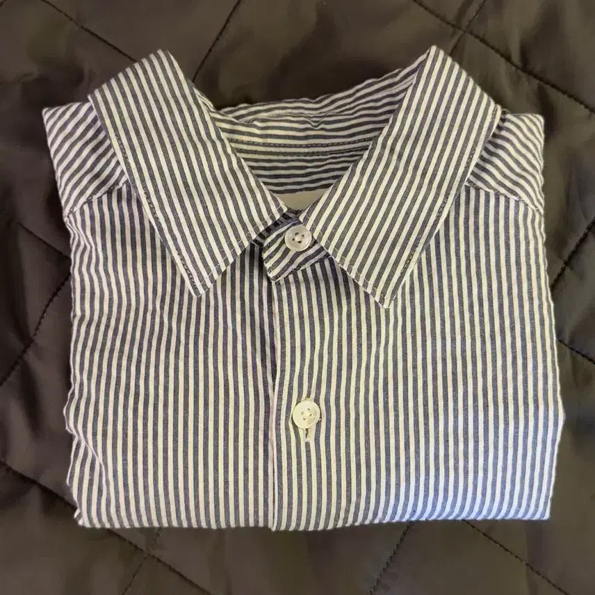 [BUNJANG] HAUS Blue Striped Shirt / haus blue striped shirt