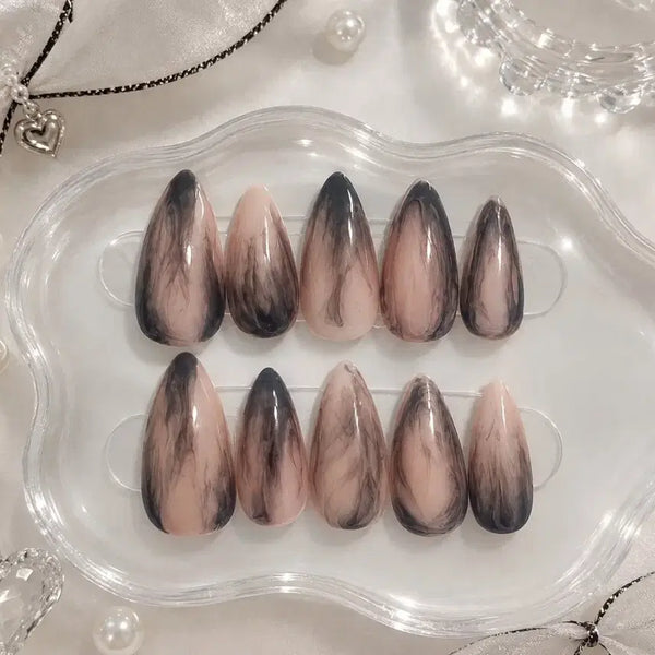 [BUNJANG] Halloween Marble Nail Tips / 할로윈 마블 네일팁