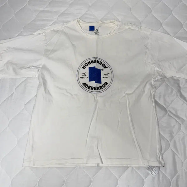 [BUNJANG] Converse x Ader Error Shapes T-Shirt Cloud Dancer (Altered Length) / [M/기장수선] 컨버스 x 아더에러 쉐입스 티셔츠 클라우드 댄서