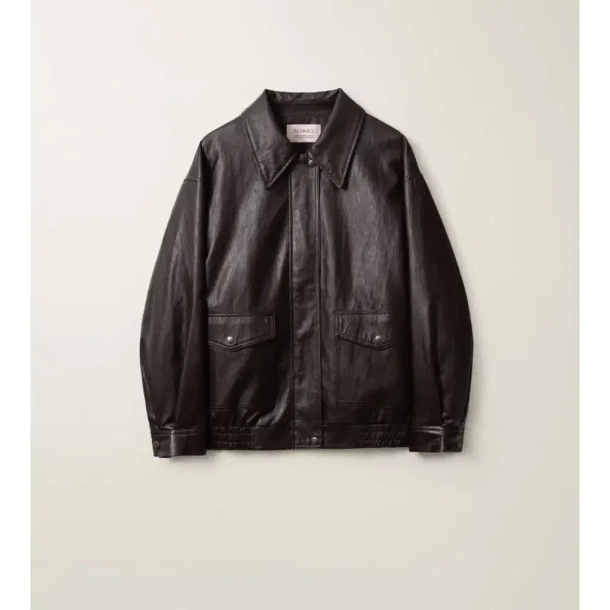 [BUNJANG] Biccomelli Naomi Oversized Leather Jacket Brown / 비코멜리 나오미 오버사이즈 레더자켓 브라운