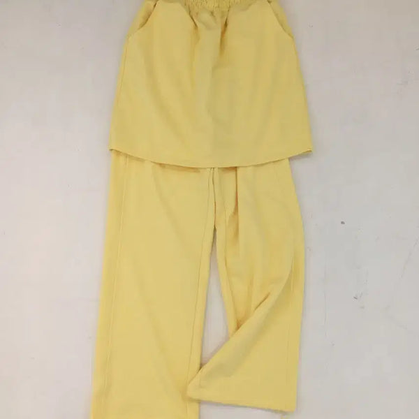 [BUNJANG] Chopice Yellow Skirt Pants / 초피쓰 스커트팬츠 노랑