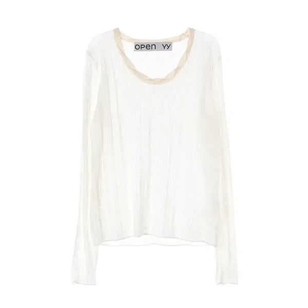 [BUNJANG] OPEN YY YJ Jacquard Pullover White S / 오픈 와이와이 (OPEN YY) YJ 자카드 풀오버 화이트 S