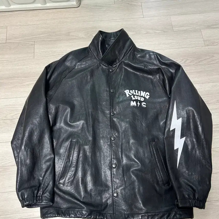 [BUNJANG] Rolling Round Leather Coach Jacket / 롤링라우드 레더 코치 자켓 M
